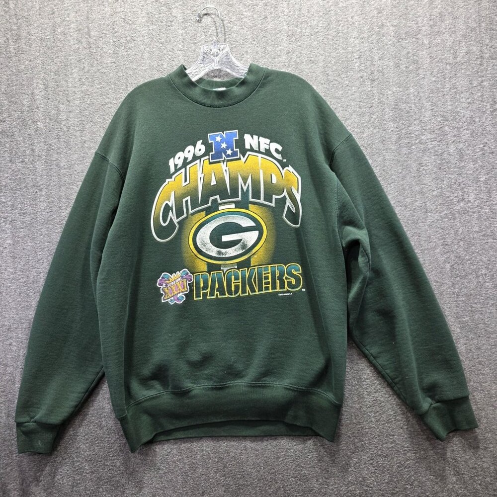 Vintage Green Bay Packers Sweater Mens XL Green NFL Football Pro Player 90s